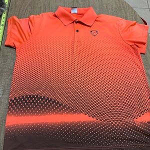 Sporto Men's Bright Orange Gradient Golf Polo